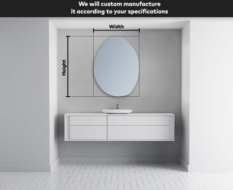 Irregular Mirror LED Lighted decorative design U221 #4