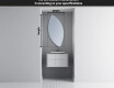 Irregular Mirror LED Lighted decorative design L221 #3