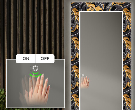 Backlit Decorative Mirror For The Hallway - Autumn Jungle #5