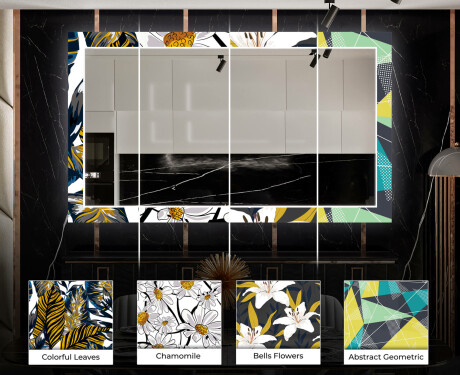 Backlit Decorative Mirror For The Hallway - Autumn Jungle #6