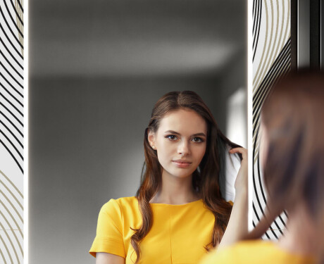 Backlit Decorative Mirror For The Hallway - Waves #12