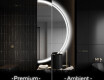 Semi-Circular Mirror with LED illumination A222