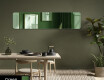 Rounded ornate mirror on wall L171