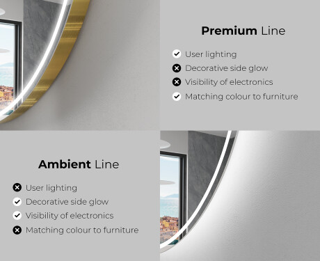 Irregular Mirror LED Lighted decorative design P223 #2