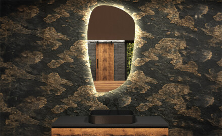 Irregular Mirror LED Lighted decorative design I221